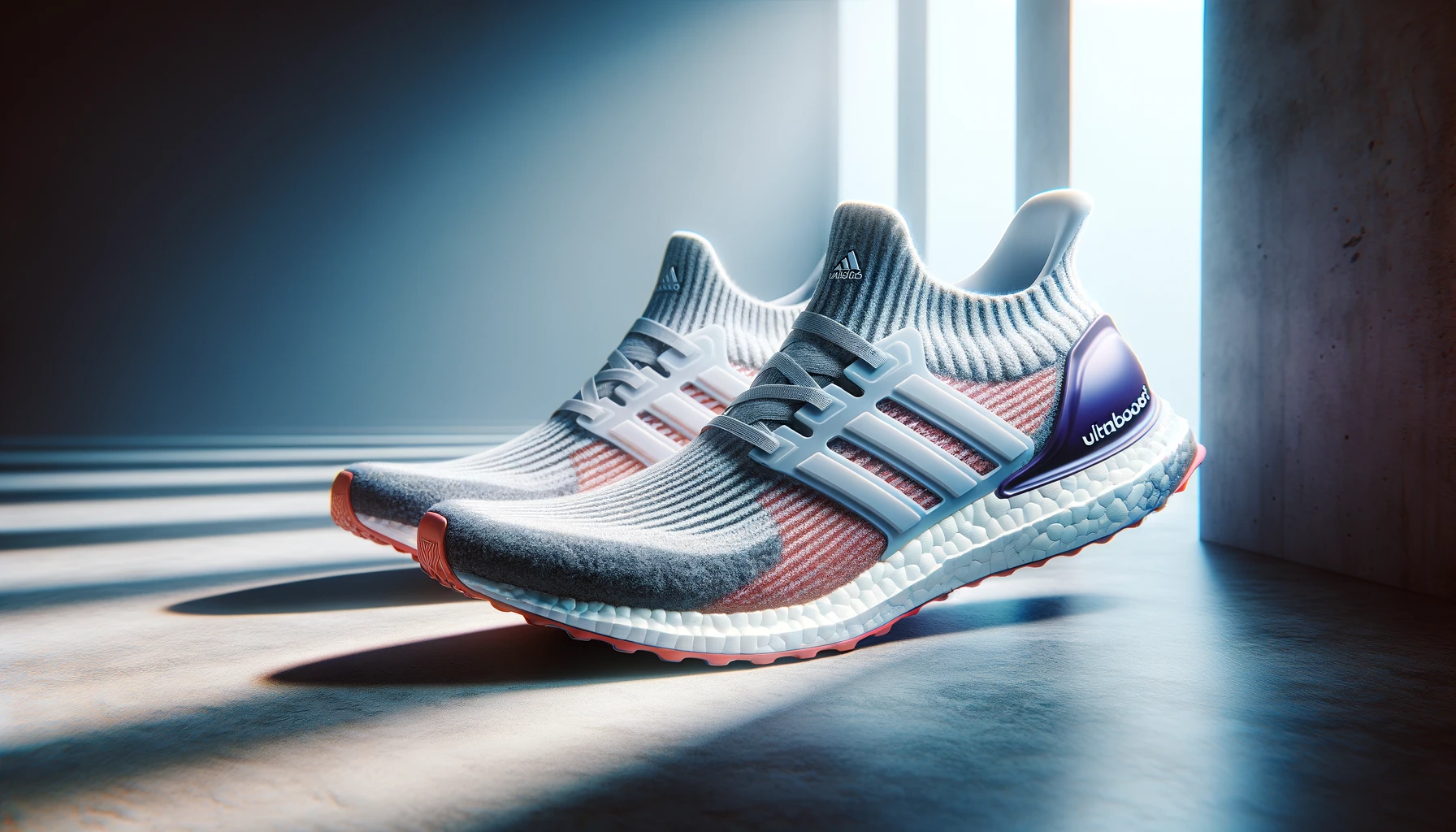 Adidas UltraBoost 21 replica sneakers, highlighted by the plush, responsive Boost midsole.